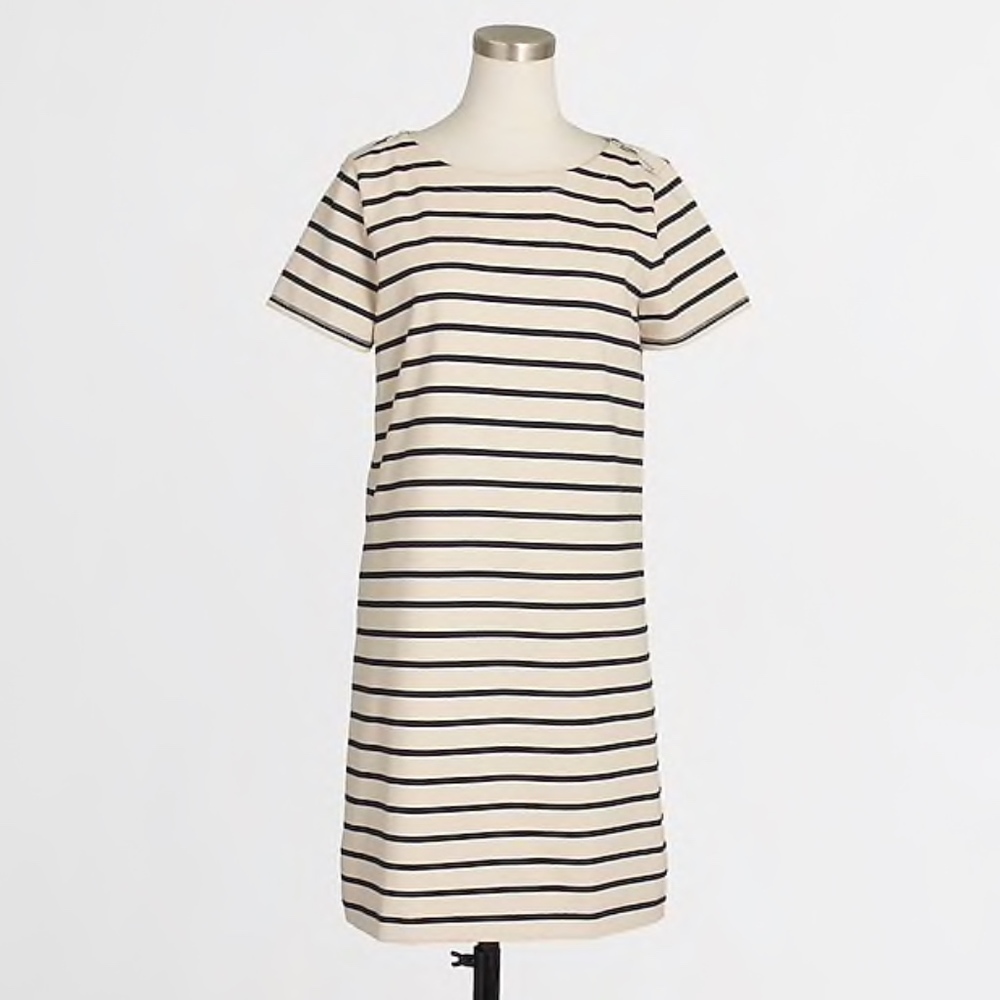J. CREW Nautical Striped Casual T-Shirt Dress XS